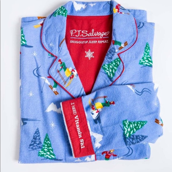 PJ Salvage Printed Flannel Pajama Set Men - M